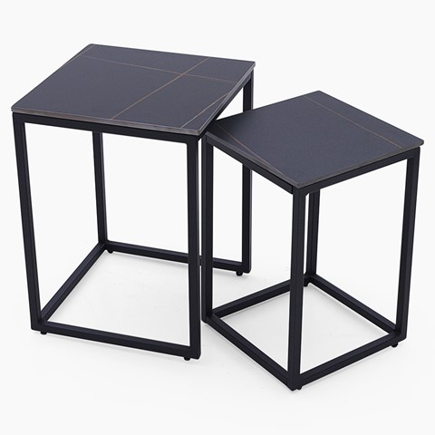 Tyler Black Nest of Side Tables