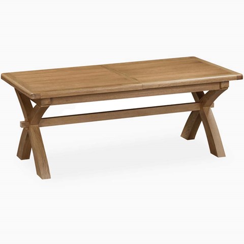 Willowmere Cross Leg Extending Dining Table, Bench & 3 Chairs Set