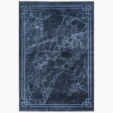 Zehraya Ink Blue Border Rug image