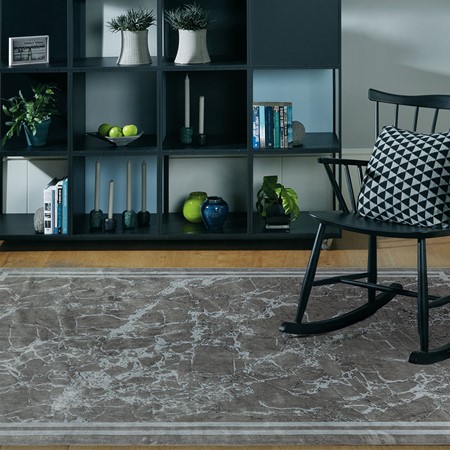 Zehraya Silver Border Rug primary image