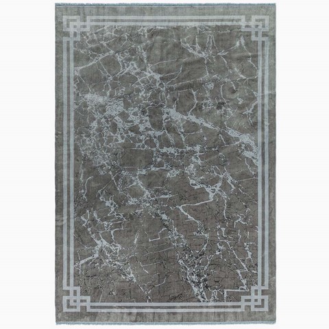 Zehraya Silver Border Rug