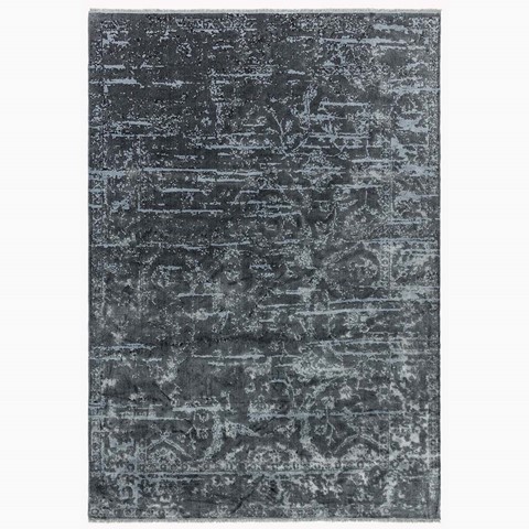 Zehraya Charcoal Abstract Rug